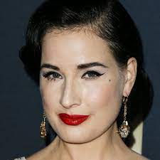 dita von teese says natural makeup is