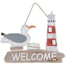 Welcome Seagull Wood Wall Decor Hobby