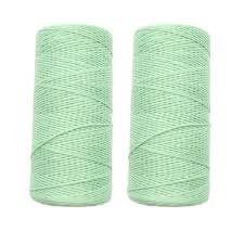 2 roll 1mm cotton loom warp thread yarn for weaving carpet tapestry diy crafts gr green