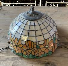 Vintage Stained Glass Ceiling Lamp