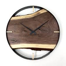 Large Wood Clock 21 Diameter Black