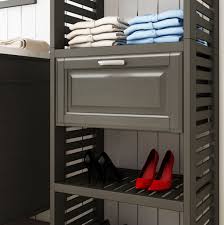 Allen and roth closet organizer. Allen Roth 5 Ft To 8 Ft W X 6 6 Ft H Antique Gray Wood Closet Kit In The Wood Closet Kits Department At Lowes Com