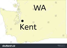 Kent City Location On Washington Map Stock Vector (Royalty Free) 1829875769