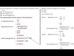 approximation and errors absolute error
