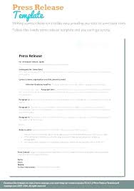 Free Sample Press Release Template