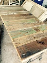 Set your two tabletops on the ground with the top of the table facing down. Reclaimed Wood Tabletop That Fits Over A Folding Plastic Table A King Painting Furniture Diy Farmhouse Shelves Decor Easy Wood Projects