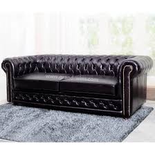 black leather sofa chesterfield double