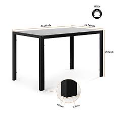 Table and chairs are in great condition. N A 5 Pieces Dining Table Set Kitchen Room Tempered Glass Dining Table With 4 Pu Leather Chairs For Small Spaces Home Furniture Rectangular Black Pricepulse
