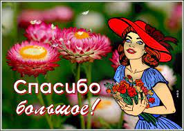 Открытка спасибо вот цветы - Скачать бесплатно на otkritkiok.ru