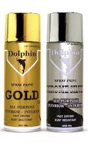 dolphin spray paint chrome gold