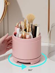 rotary makeup brush organizer holder