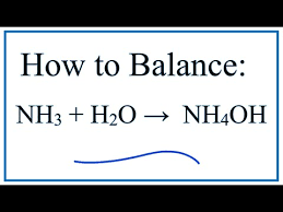 balance nh3 h2o nh4oh ammonia