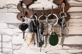 Key Holder With Keys Hanging On The