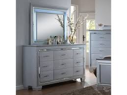 Bedroom dressers and mirrors from the ultimate furniture store in south florida, city furniture. Crown Mark Lillian Dresser And Mirror Set With Led Backlight Royal Furniture Dresser Mirror