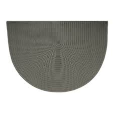 gray 46 x 31 half round braided rug