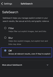 how to turn off safesearch remove