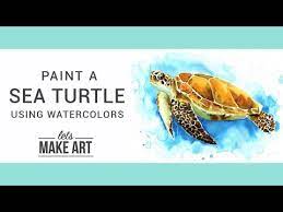 Sea Turtle Watercolor Art Tutorial