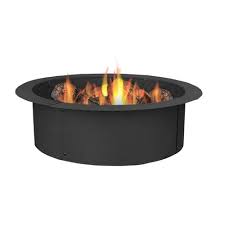 Most fire pit rings have a matte finish and are constructed of metal. Sunnydaze Outdoor Heavy Duty Steel Portable Above Ground Or In Ground Round Fire Pit Liner Ring 27 Black Target