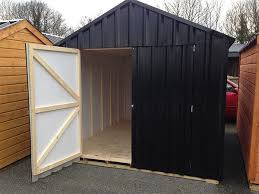 12ft x 6ft black steel garden shed
