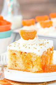 Orange Poke Cake With Condensed Milk gambar png