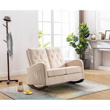 46 46 In Beige 2 Seater Loveseat With