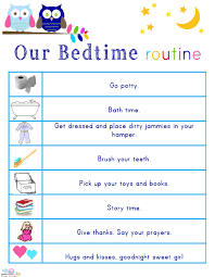 Kids Morning Bedtime And Ready For School Free Printables