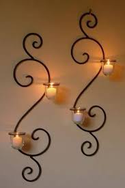 Wall Mounted Candle Holders Iron Wall