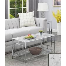 Town Square Chrome Metal Coffee Table