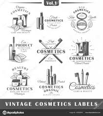 set of vine cosmetics labels logos