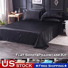 Silk Flat Sheet Bed Sheet Pillowcase