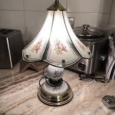 Vintage Touch Lamp Shade 6 Glass Panels