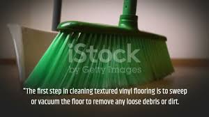 to clean textured vinyl flooring