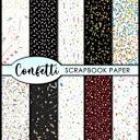 Confetti Scrapbook Paper: 20 Double Sided Sheets 8.5 x 8.5 for ...