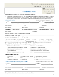 42 printable client intake forms free