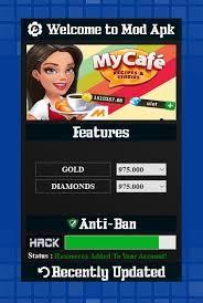 An android casual game this mod comes with unlimited coins/crystals. My Cafe Recipes Hack No Verification 2020 In 2021 My Cafe Recipes And Stories Cafe Food Free Gems