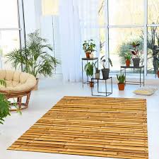 bamboo reeds imitation vinyl rug