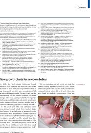 New Growth Charts For Newborn Babies The Lancet
