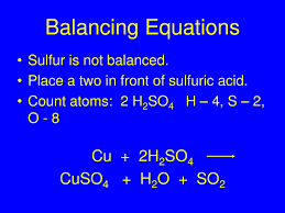 Cu 2h2so4 Cuso4 So2 2h2o - Chapter 8 Chemical Reactions - ppt download