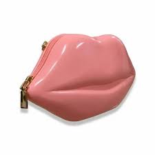 plain popchie lip shape bag readymade