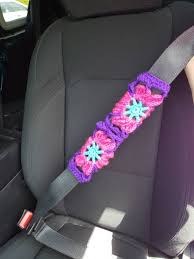 Flower Crochet Seat Belt Covers
