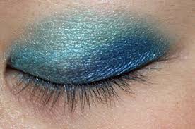 blue teal and golden eye makeup