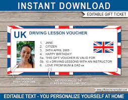 uk driving lessons gift voucher