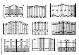 Iron Gate And Entrance Metal Fence