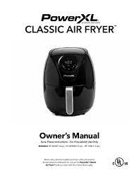 user manual powerxl clic air fryer