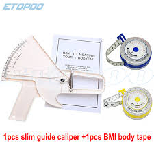 Us 12 65 49 Off Hot Sale Body Fat Caliper Skin Fold Caliper Bmi Calculator Bmi Body Mass Tape Slim Guide Plicometro With Bmi Tape In Body Fat