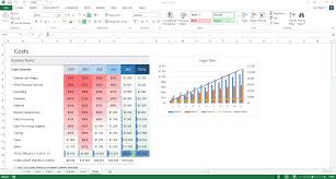 business plan excel costs