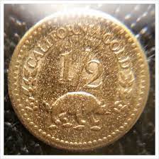 1852 1 2 california gold coin