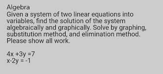 Given A System Of Two Linear Equations
