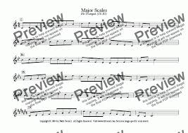 Major Minor Scales Trumpet C4 E5 For Solo Instrument Trumpet In Bb By Mark Feezell Ph D Sheet Music Pdf File To Download