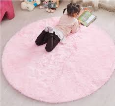 5x5 ft light pink round rug for s